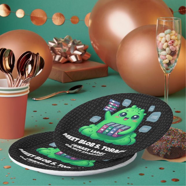 Assiettes En Carton Amusant Rencontre Blob S. Torage Arrière - plan bi (Multi)