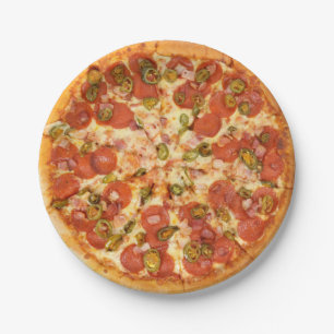 Assiettes En Carton Amusants Nouveautés Cool Fromage Pizza Grill Part