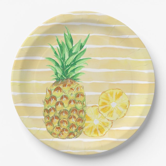 Assiettes En Carton Ananas (Devant)