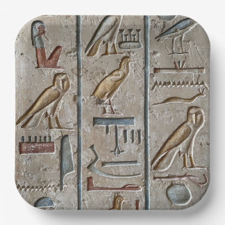 Assiettes En Carton Ancienne Egypte Hiéroglyphique gravé cadeau unique