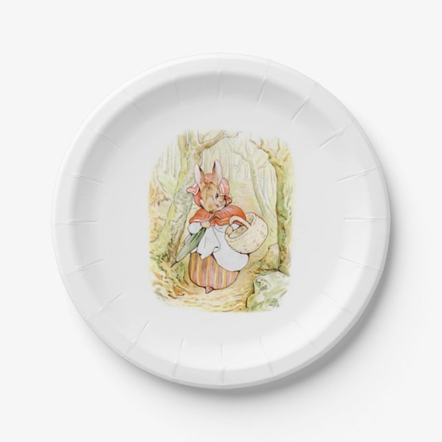 Assiettes En Carton Ancienne Mme Rabbit (Petit Chaperon Rouge) (B Pott (Devant)