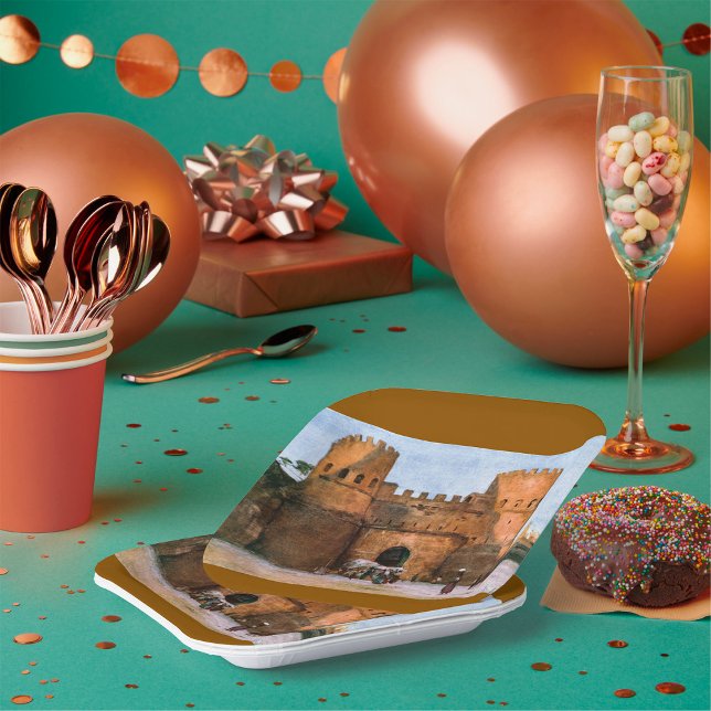 Assiettes En Carton Ancient Roman Historic Architecture (Créateur téléchargé)