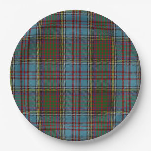 Assiettes En Carton Anderson Clan Tartan Plaid Motif Scottish