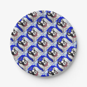 Assiettes En Carton Ange Bouledogue Français