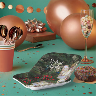 Assiettes En Carton Angel Joy Silent Night Peace