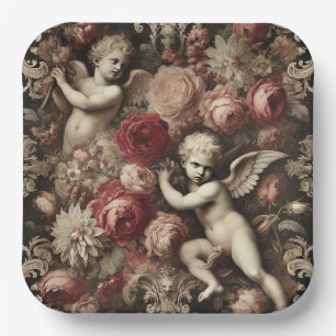 Assiettes En Carton Angels de discorde - gothique baroque