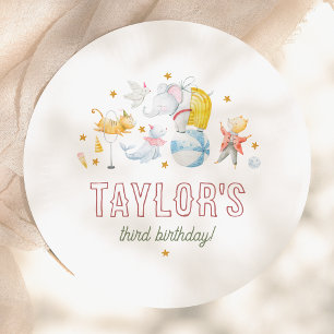 Assiettes En Carton Animal Circus Carnaval d'aquarelle