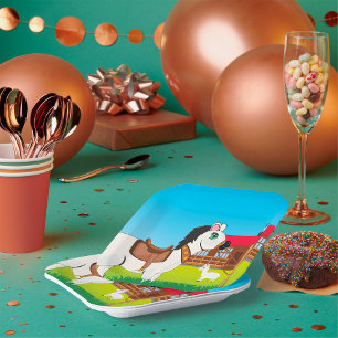 Assiettes En Carton Animaux de ferme