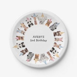 Assiettes En Carton Animaux de fête Anniversaire