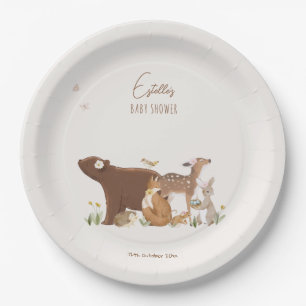 Assiettes En Carton Animaux de la forêt Fête bébé amis de la forêt