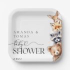 Animaux des bois Baby shower moderne