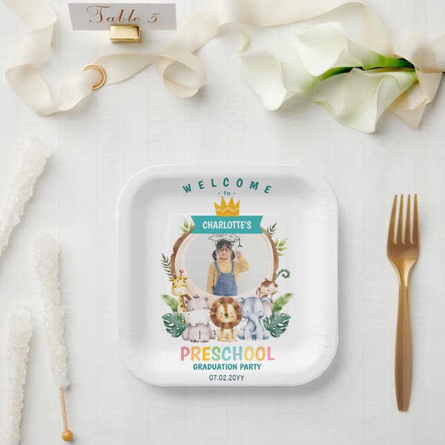 Assiettes En Carton Animaux Enfants d'âge préscolaire Célébration de l (Mariage)