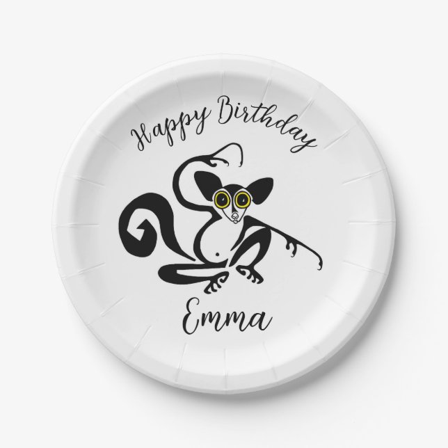 Assiettes En Carton Animaux sauvages - Cool AYE-AYE - Faune - Nature (Devant)