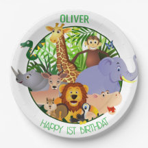 Animaux Wild One Jungle safari de verdure pour les