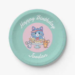 Assiettes En Carton Anime Tom, Jerry et Tuffy Dessert Parlor