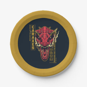 Assiettes En Carton Année de tête de Carax du Dragon 恭 喜 財 發