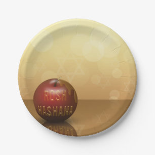 Assiettes En Carton Année juive de Rosh Hashanah nouvelle - plaque à