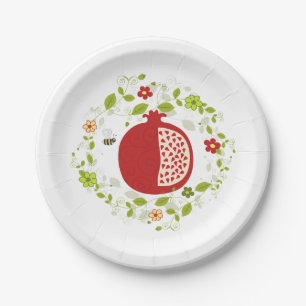 Assiettes En Carton Année juive de Shanah Tovah Rosh Hashanah nouvelle