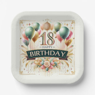 Assiettes En Carton Anniversaire 18 ans
