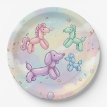 Anniversaire Animal en Ballon Pastel Mignon