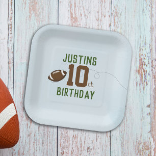 Assiettes En Carton Anniversaire Boy Sports Football Personnalisé