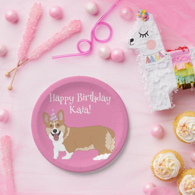 Assiettes En Carton Anniversaire Corgi (Fête)