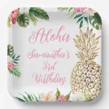 Anniversaire d'Aloha Luau Hawaiian Gold Pineappy