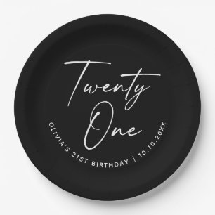 Assiettes En Carton Anniversaire de 21 ans Fête 21e anniversaire min