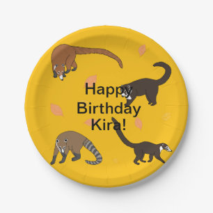 Assiettes En Carton Anniversaire de Coatis