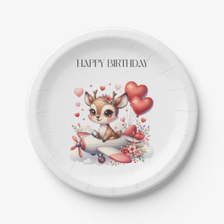 Assiettes En Carton Anniversaire de Deer Pilot