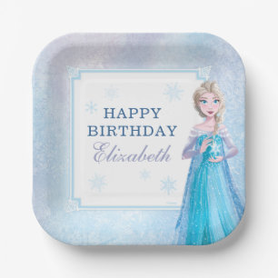 Assiettes En Carton Anniversaire de Disney Frozen Elsa