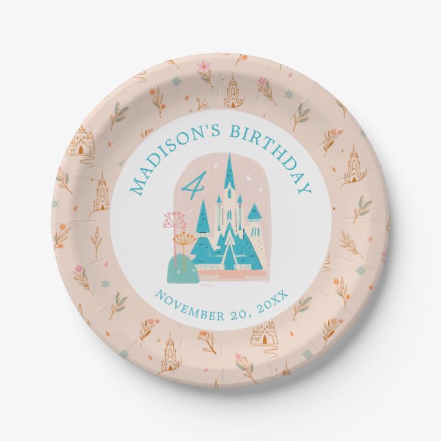 Assiettes En Carton Anniversaire de Disney's Frozen Arendelle Castle G (Devant)