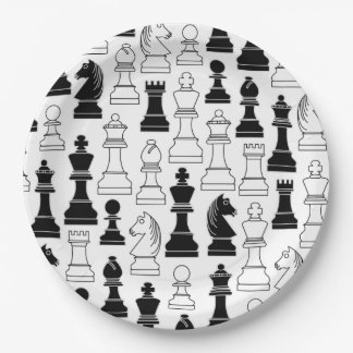 Assiettes En Carton Anniversaire de enfant des jeux d'échecs Cute