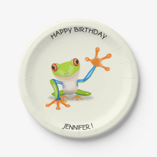 Assiettes En Carton Anniversaire de enfant observé par rouge de