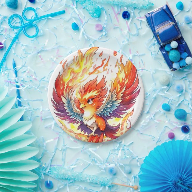Assiettes En Carton Anniversaire de enfant Phoenix (Fête)