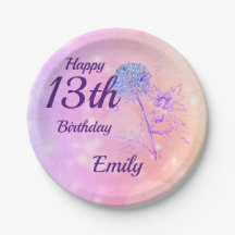 Anniversaire de fille féerique rose d'étincelle