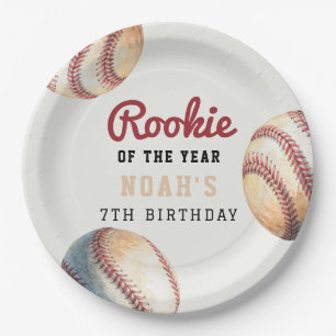Assiettes En Carton Anniversaire de garçon recrue de baseball vintage