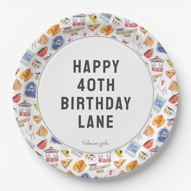 Assiettes En Carton Anniversaire de Gilmore Girl (Devant)