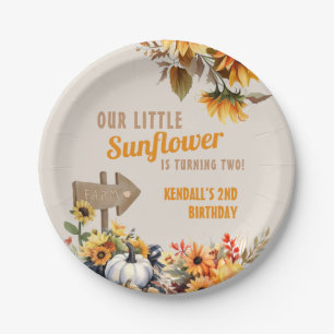 Assiettes En Carton Anniversaire de la ferme des tournesols