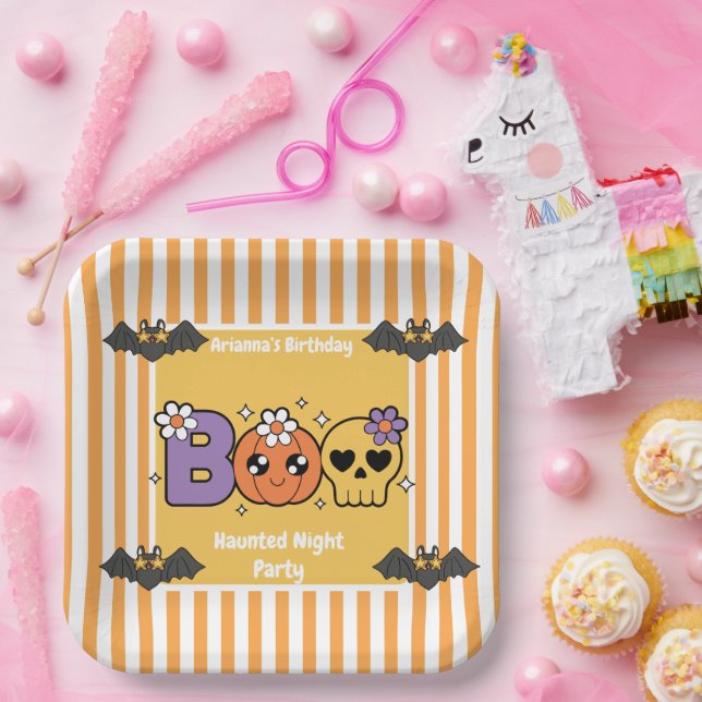 Assiettes En Carton Anniversaire de la fête de la nuit - Halloween nui (Fête)