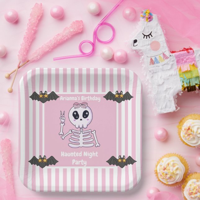 Assiettes En Carton Anniversaire de la fête de la nuit - Halloween nui (Fête)