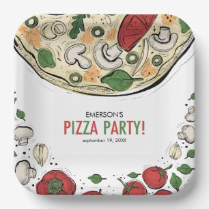 Assiettes En Carton Anniversaire de la Pizza