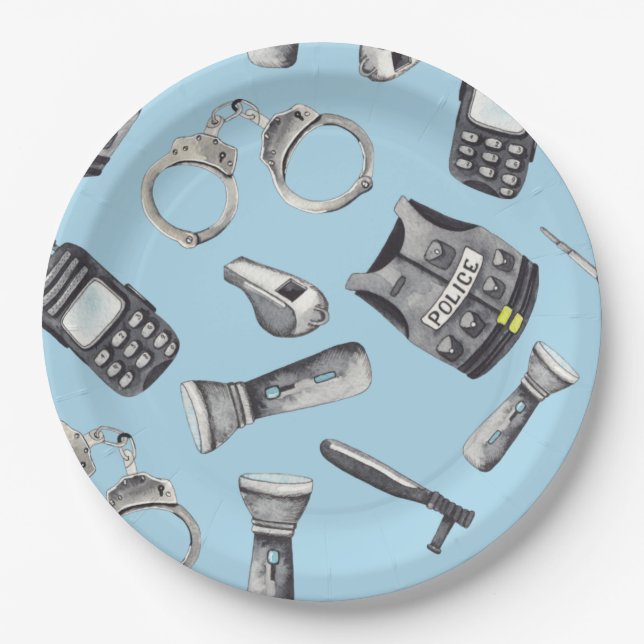 Assiettes En Carton Anniversaire de la police (Devant)