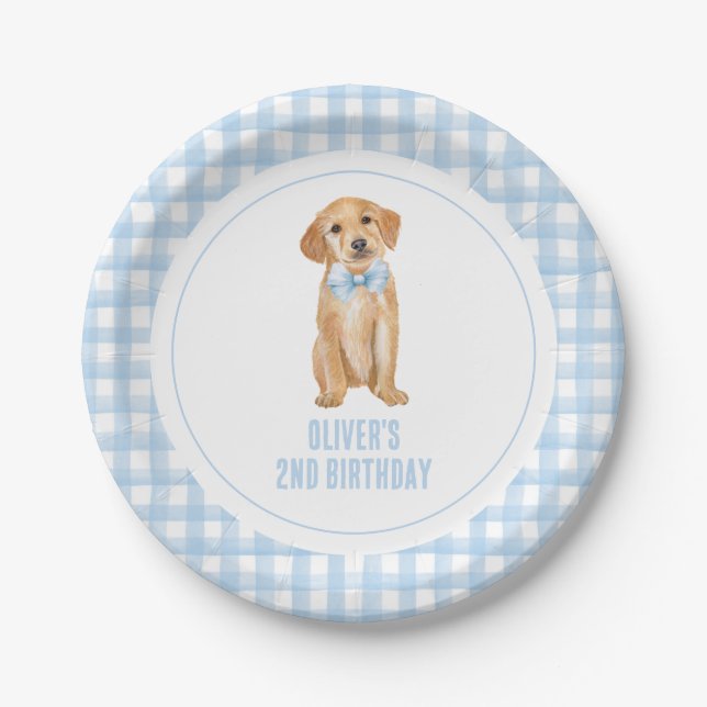 Assiettes En Carton Anniversaire de la preppie chienne (Devant)