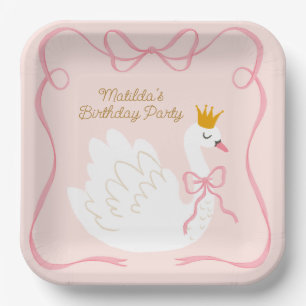 Assiettes En Carton Anniversaire de la princesse de Swan