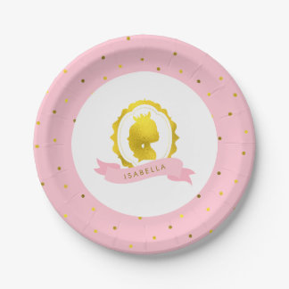 Assiettes En Carton Anniversaire de la princesse rose Cameo