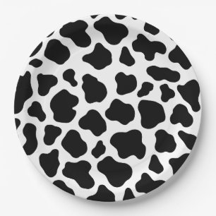 Assiettes En Carton Anniversaire de la Vache Sainte   Cow Print Cow Pa