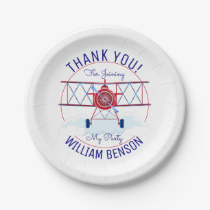 Assiettes En Carton Anniversaire de l'avion Vintage