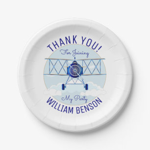 Assiettes En Carton Anniversaire de l'avion Vintage