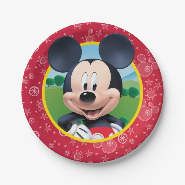 Assiettes En Carton Anniversaire de Mickey Mouse (Devant)